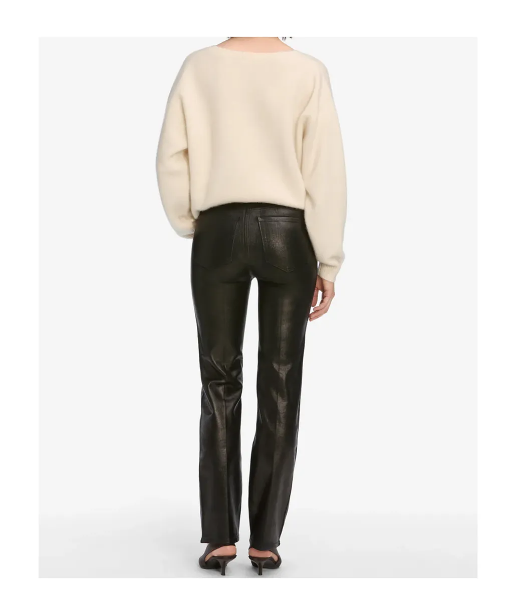 High-Waisted Straight-Leg Jeans