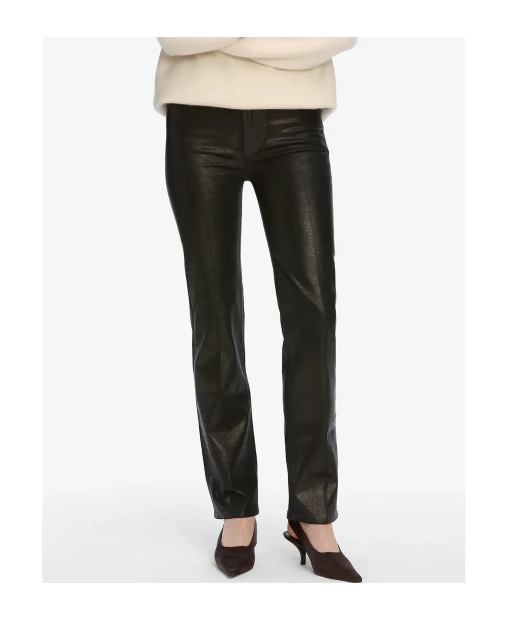 High-Waisted Straight-Leg Jeans