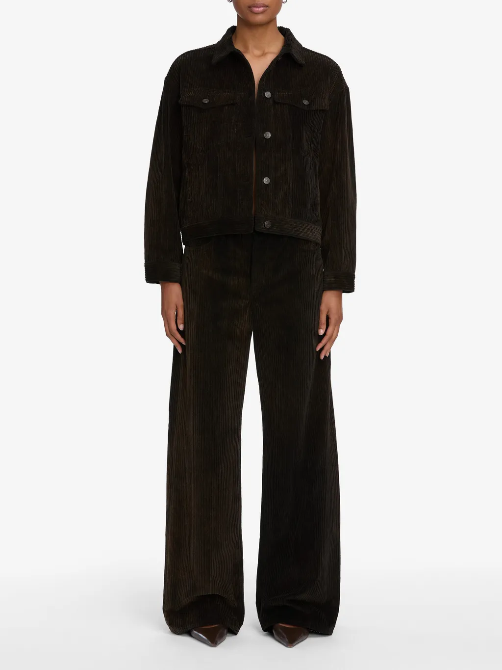 Corduroy Wide-Leg Casual Pants
