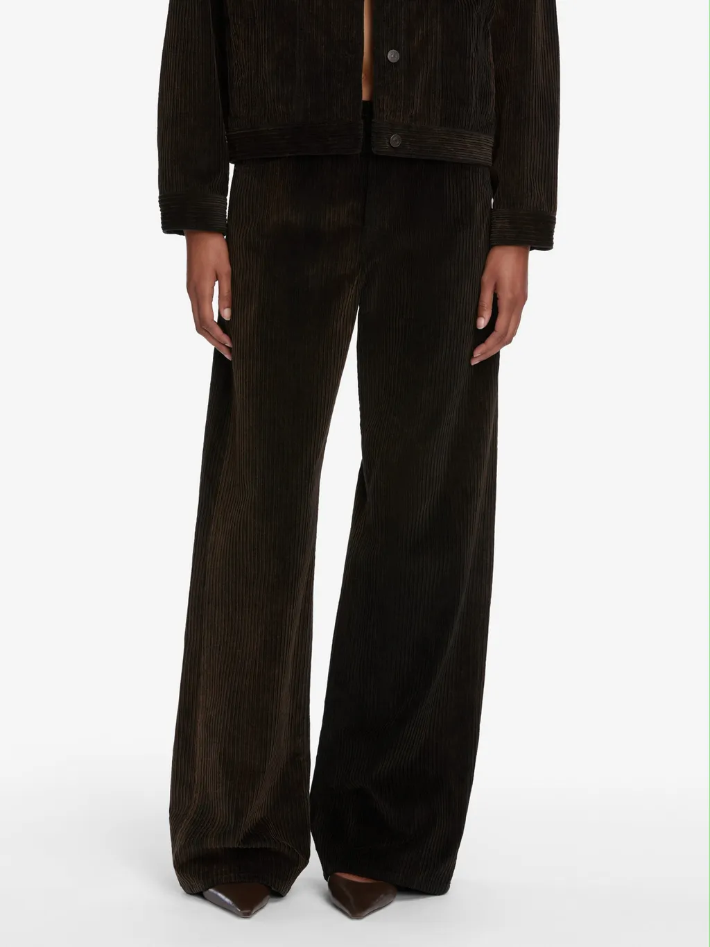 Corduroy Wide-Leg Casual Pants