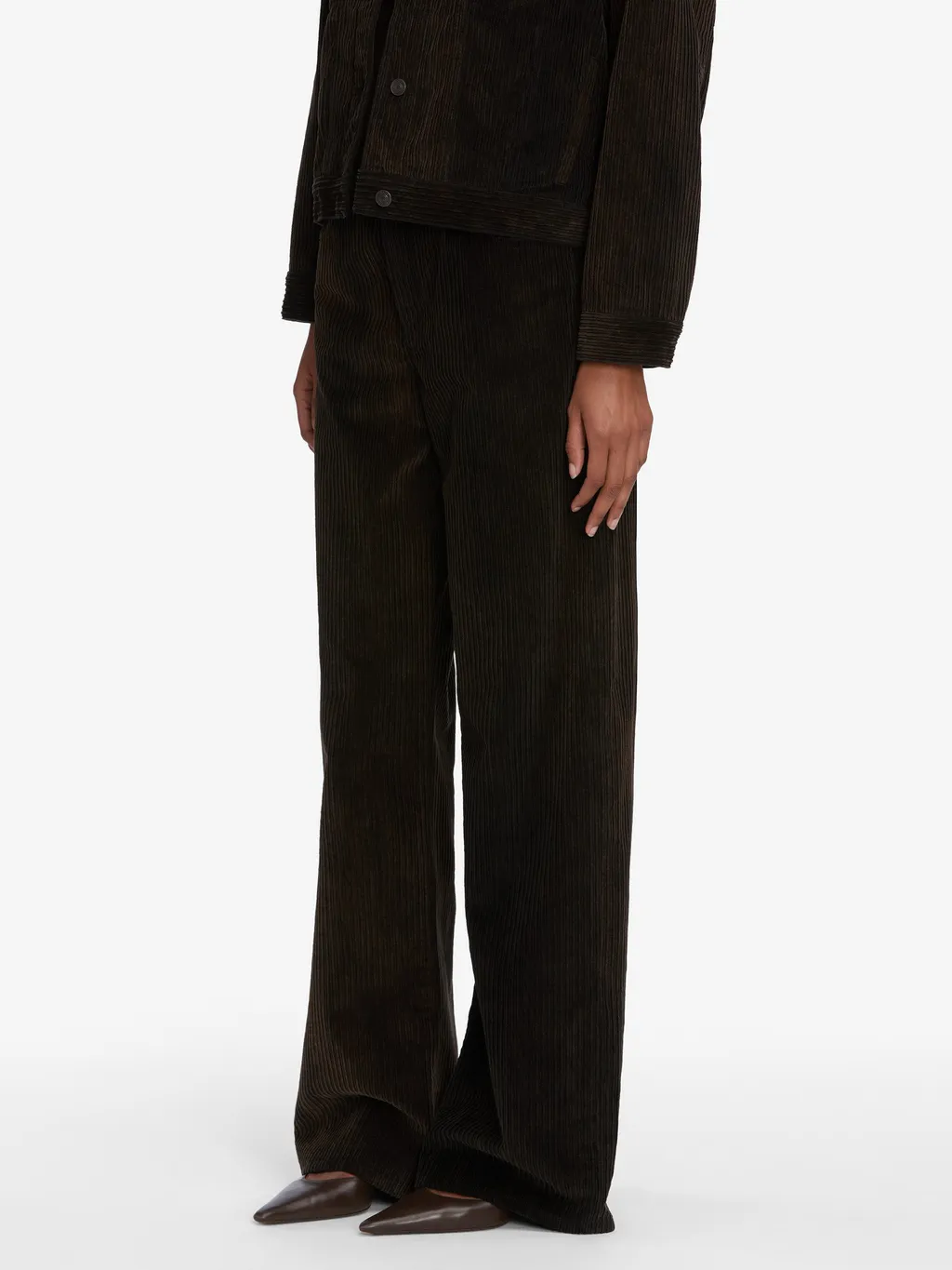Corduroy Wide-Leg Casual Pants