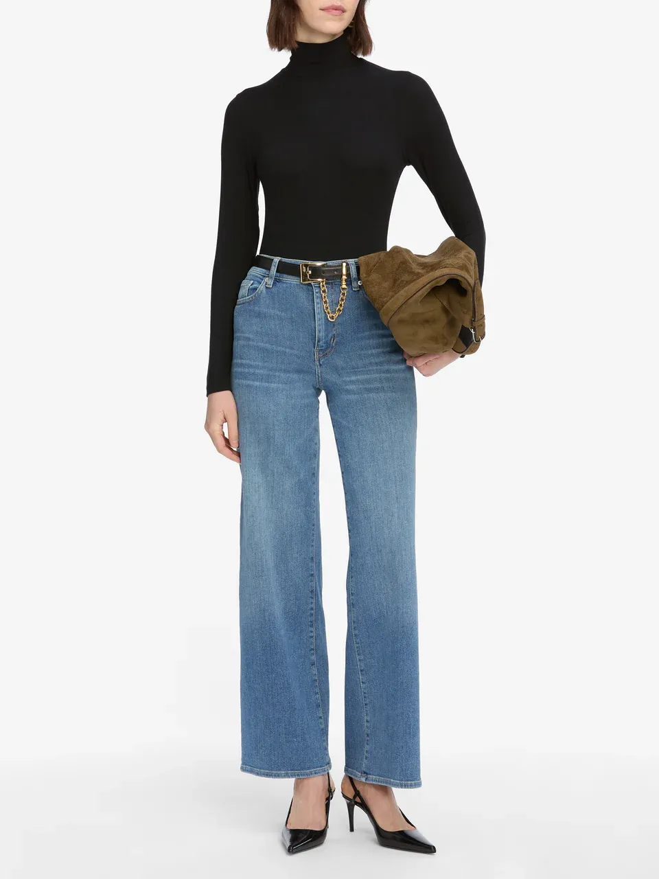 High-Waisted Wide-Leg Jeans