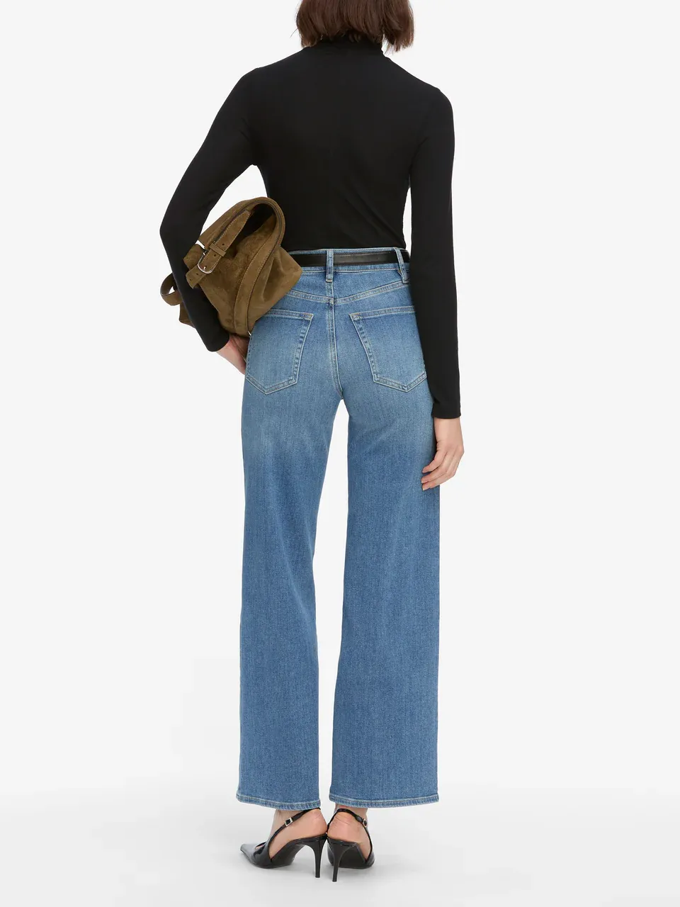 High-Waisted Wide-Leg Jeans