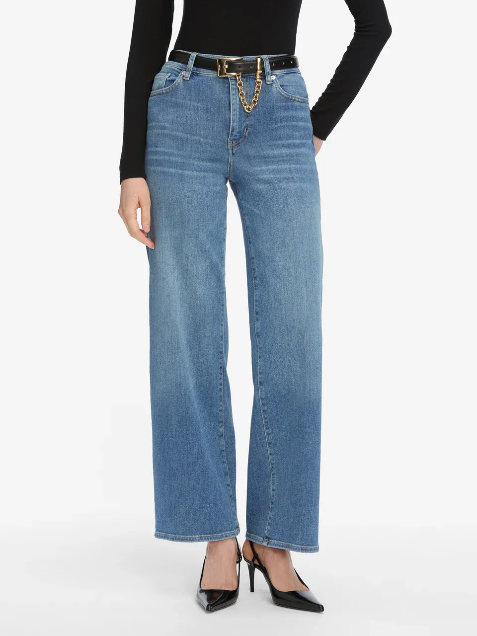 High-Waisted Wide-Leg Jeans