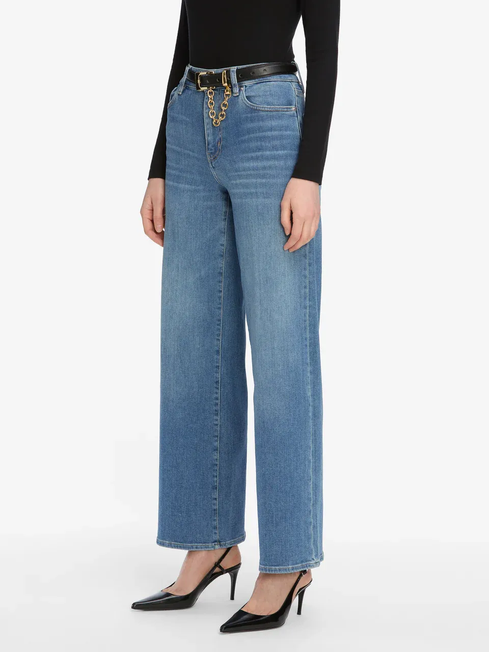 High-Waisted Wide-Leg Jeans