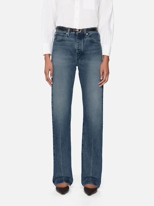 High-Waisted Straight-Leg Jeans