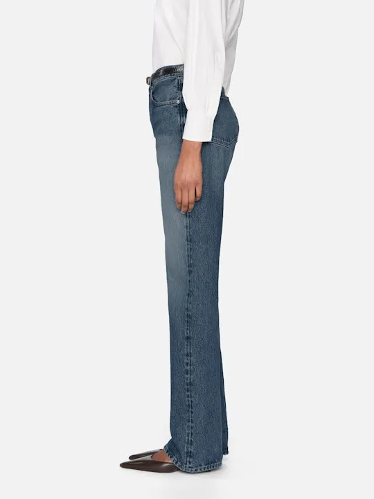 High-Waisted Straight-Leg Jeans