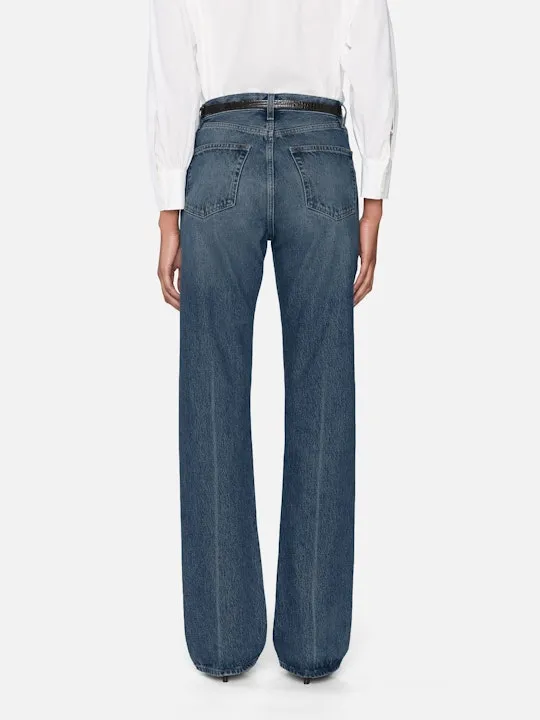 High-Waisted Straight-Leg Jeans