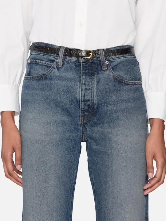 High-Waisted Straight-Leg Jeans