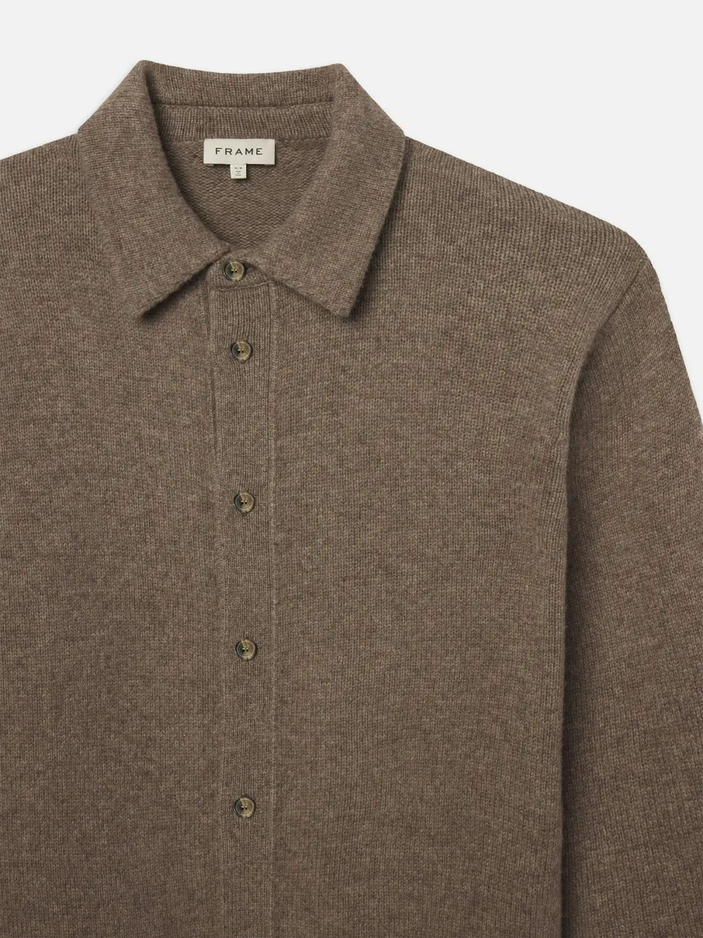 Polo-Neck Buttoned Cardigan