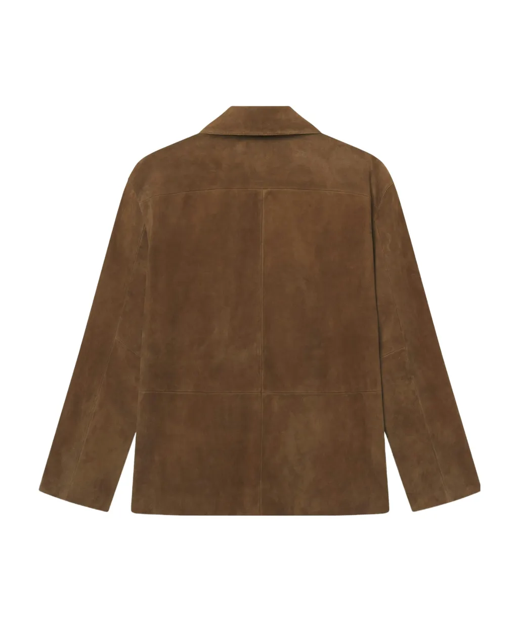 Suede Three-Button Jacket