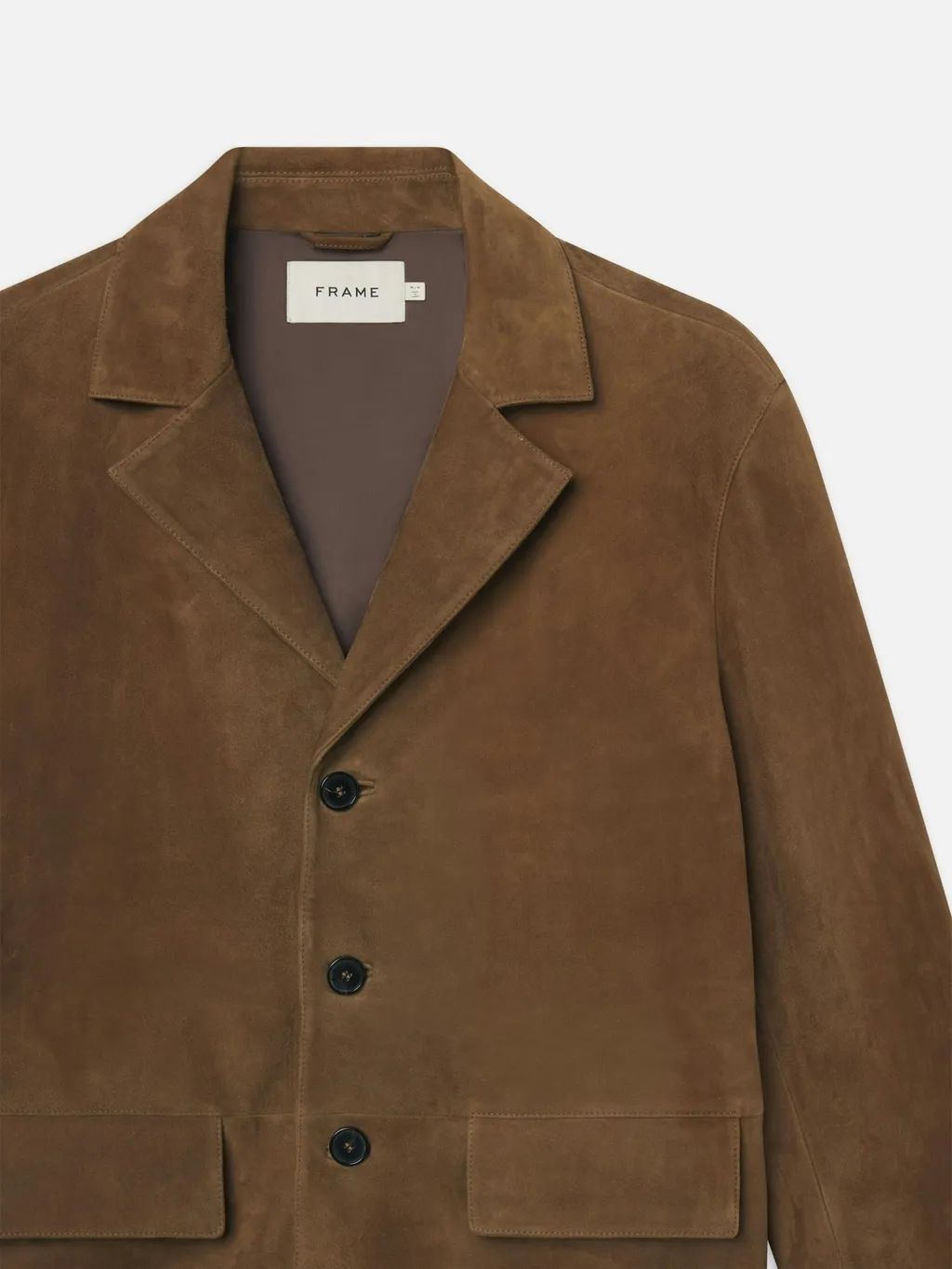 Suede Three-Button Jacket