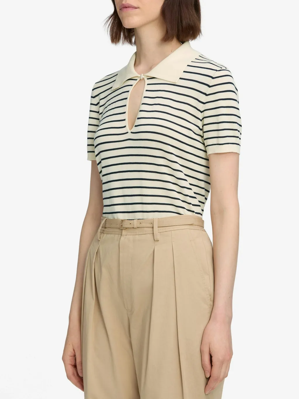 Striped Short Sleeve Polo Shirt