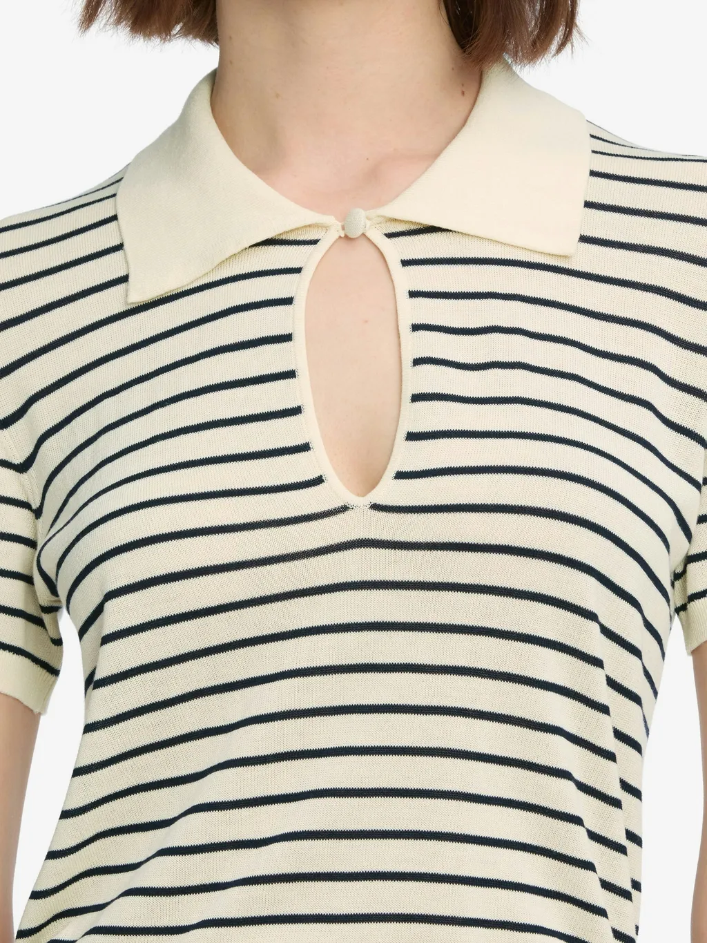 Striped Short Sleeve Polo Shirt