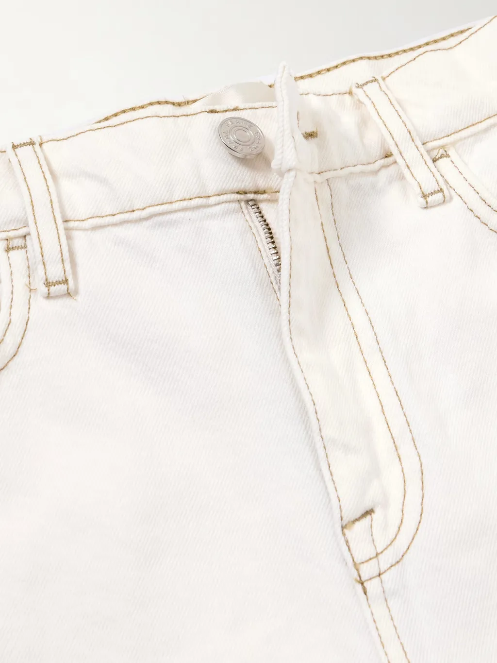 High-Waist Wide-Leg Denim Trousers