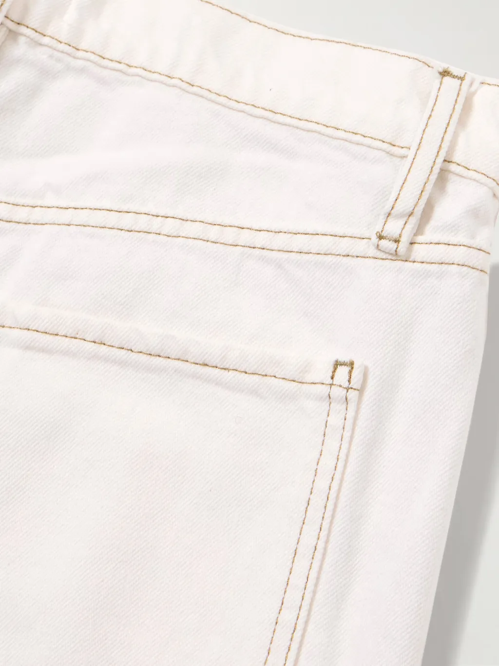 High-Waist Wide-Leg Denim Trousers