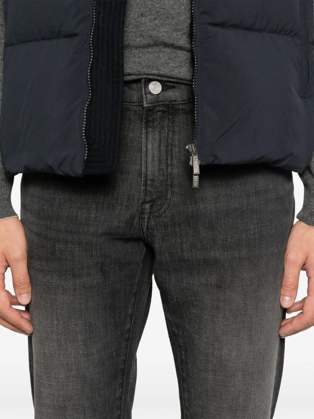 Denim Trousers With Belt Loops