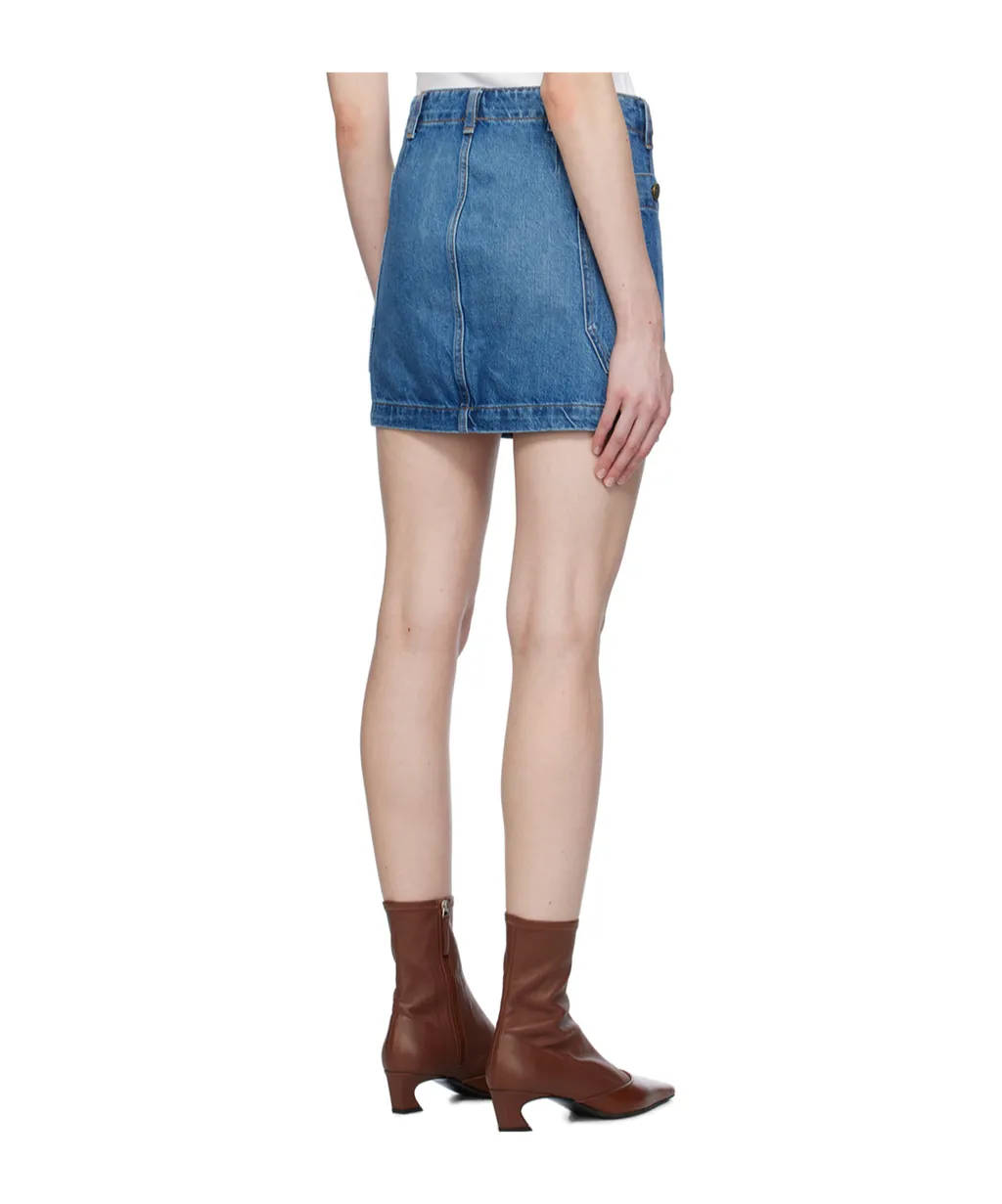 Double Pocket Denim Skirt
