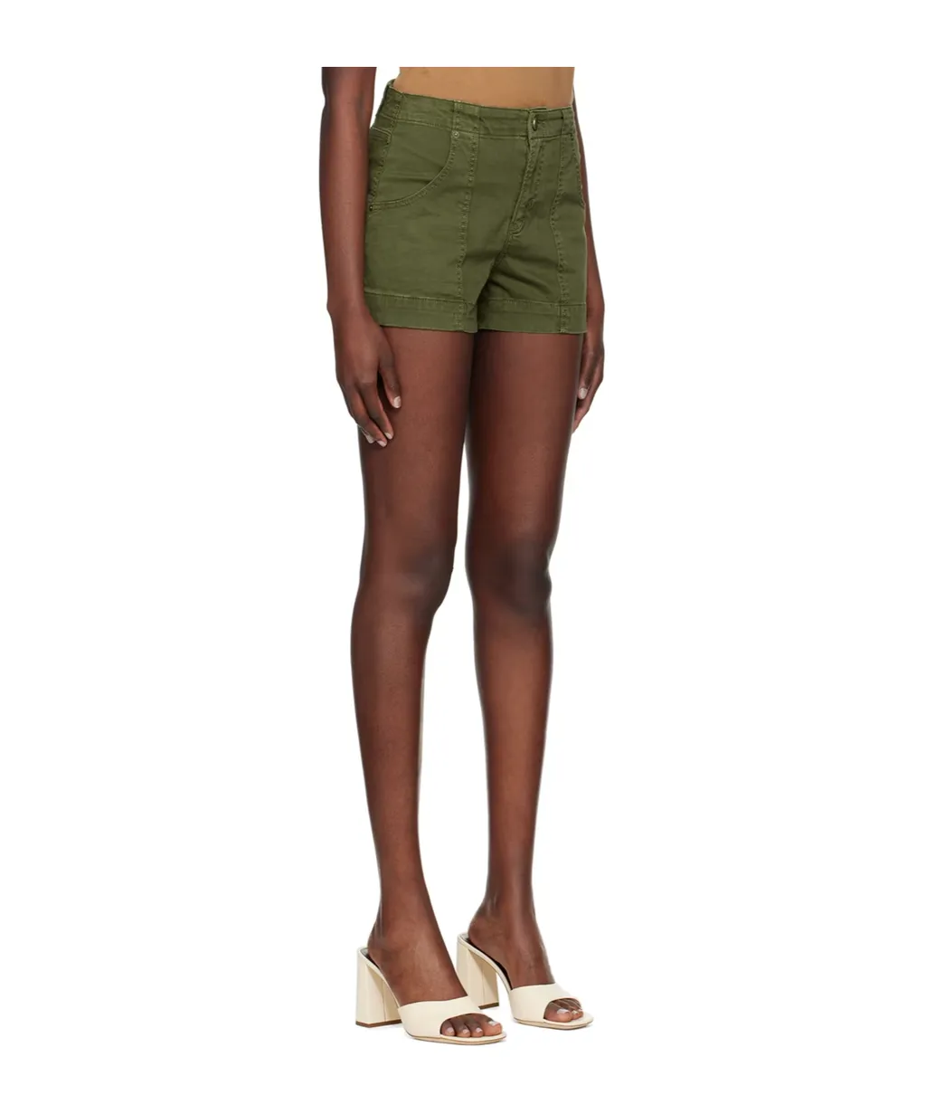 Clean Utility Stretch-Cotton Twill Shorts