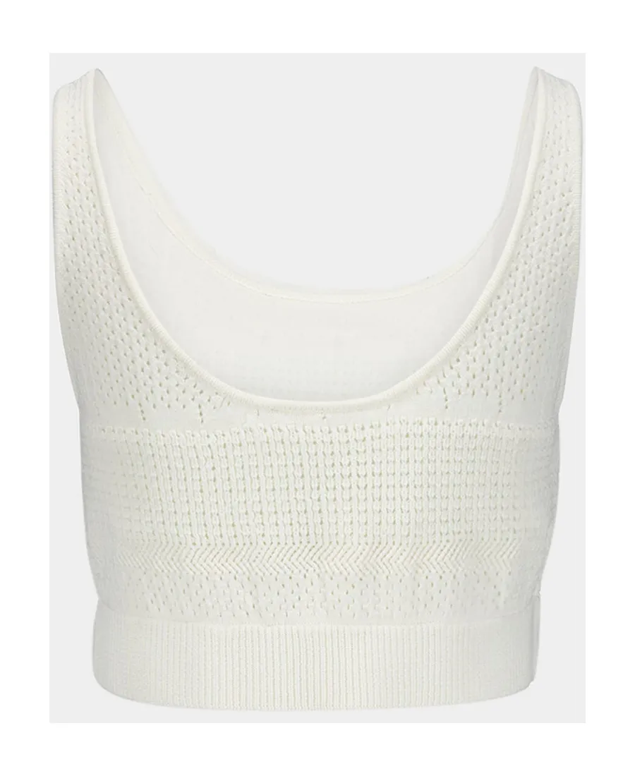 Crochet Knit Cropped Sleeveless Top