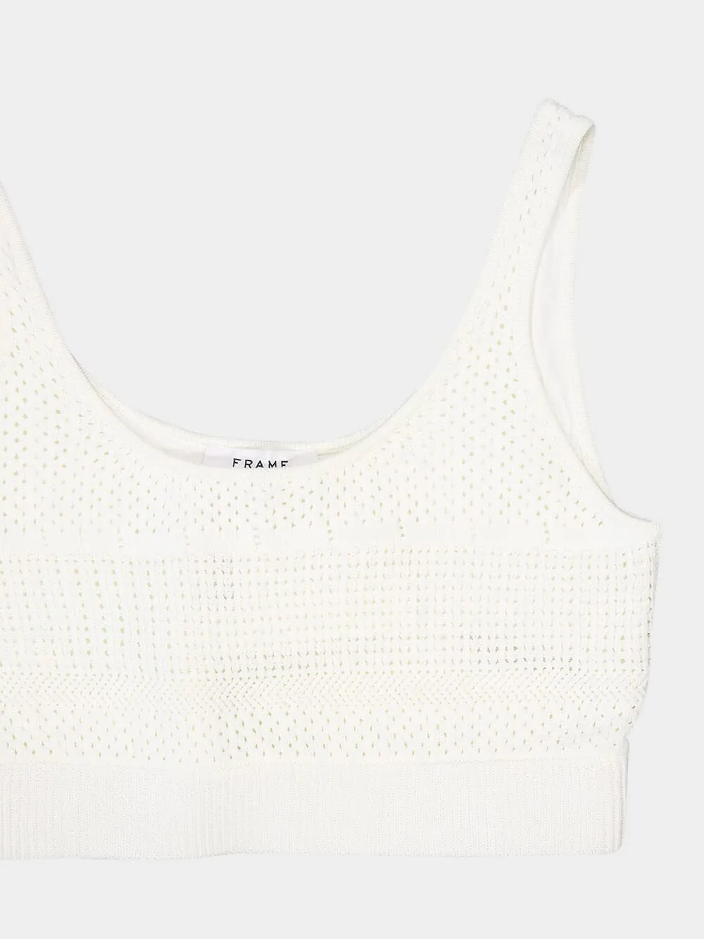Crochet Knit Cropped Sleeveless Top