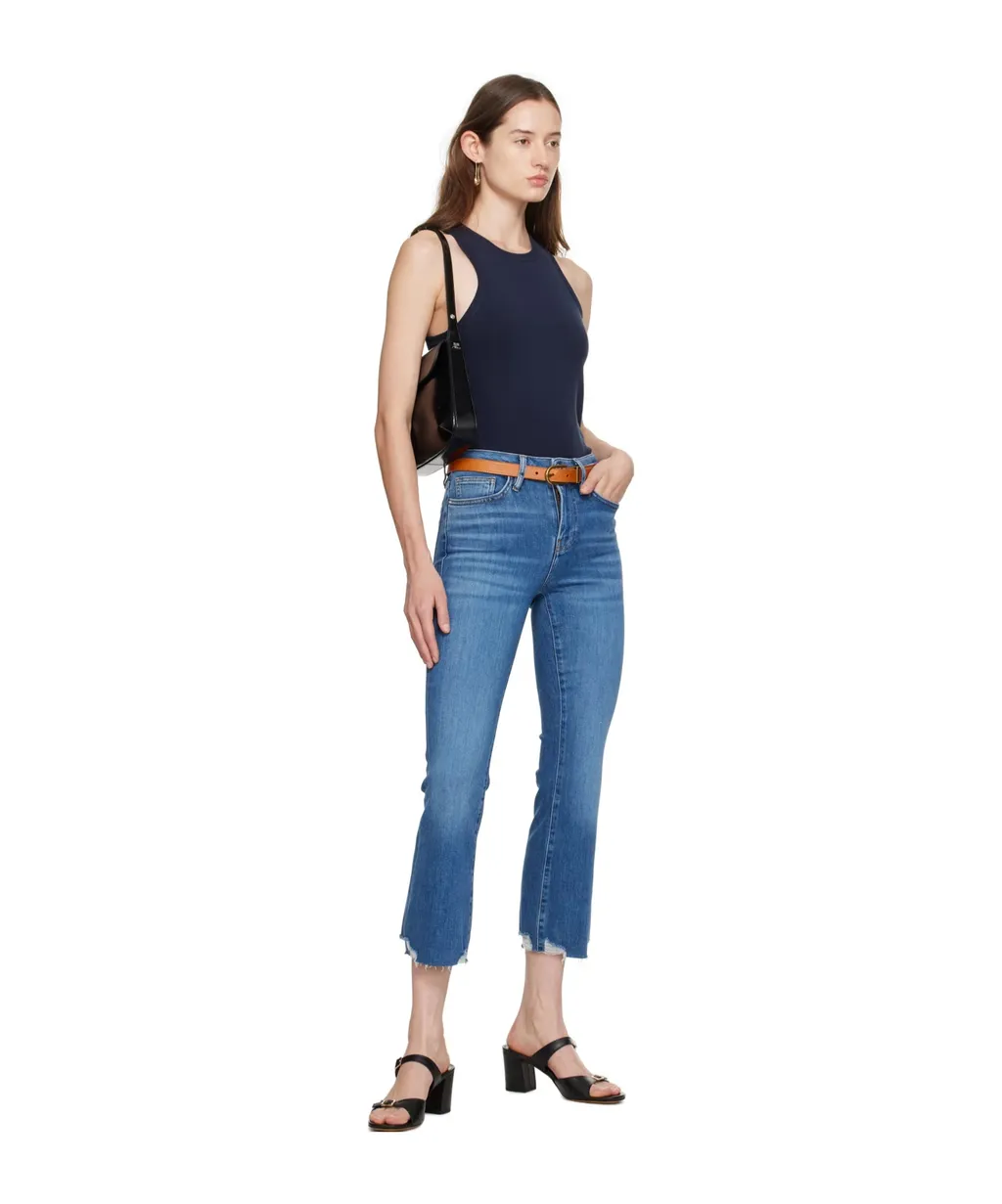 High-Rise Zipper Jeans