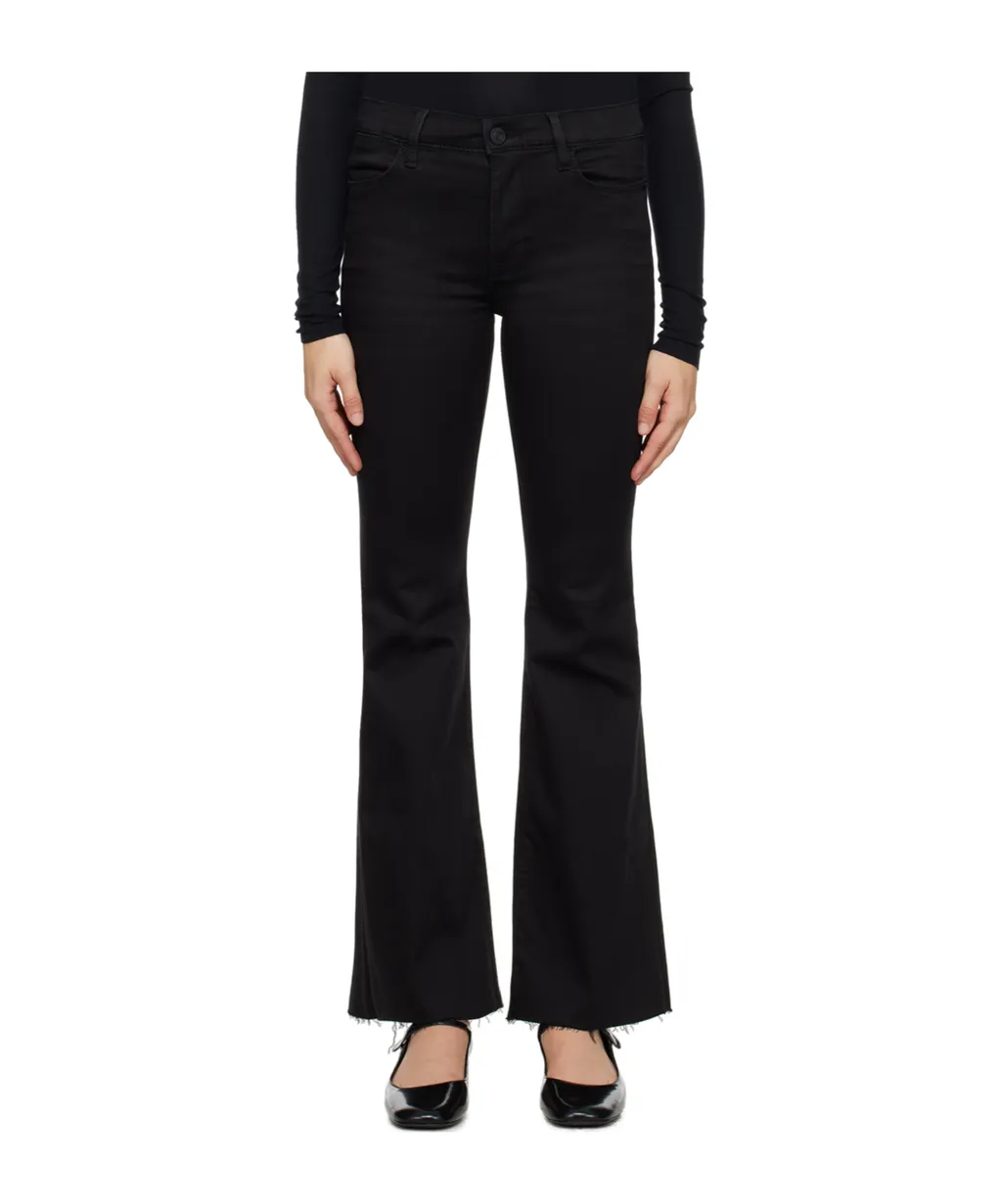 Le Easy Flare Logo Denim Pants