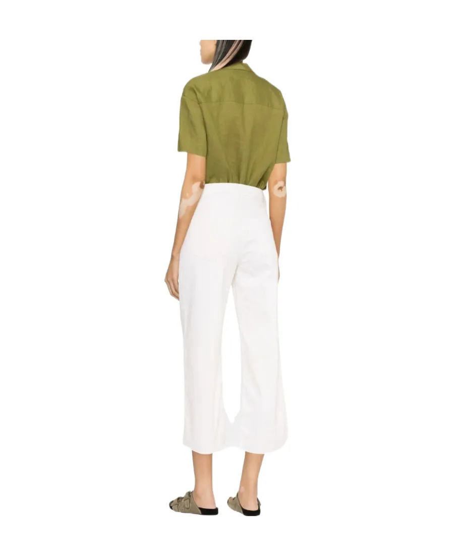 High-Waist Wide-Leg Cropped Jeans