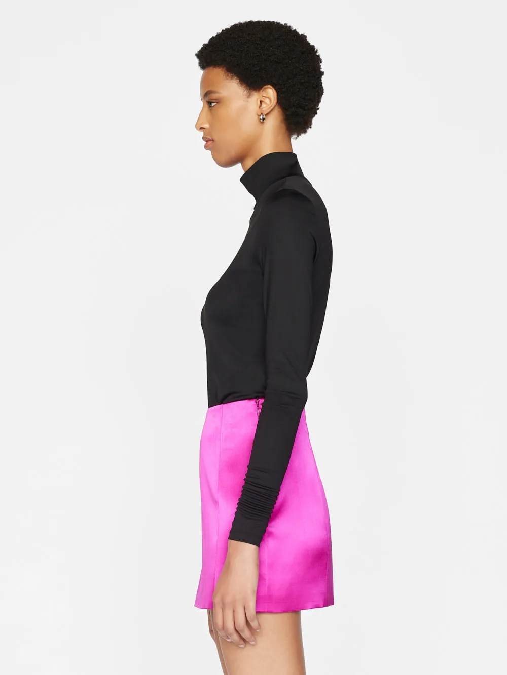 High-Neck Long-Sleeved Sweater