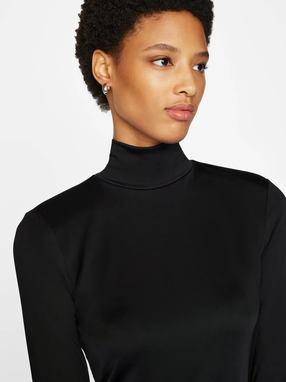 High-Neck Long-Sleeved Sweater