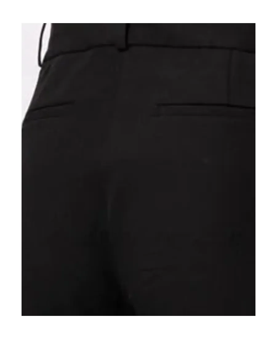 Pressed-Crease Cropped Bootcut Trousers