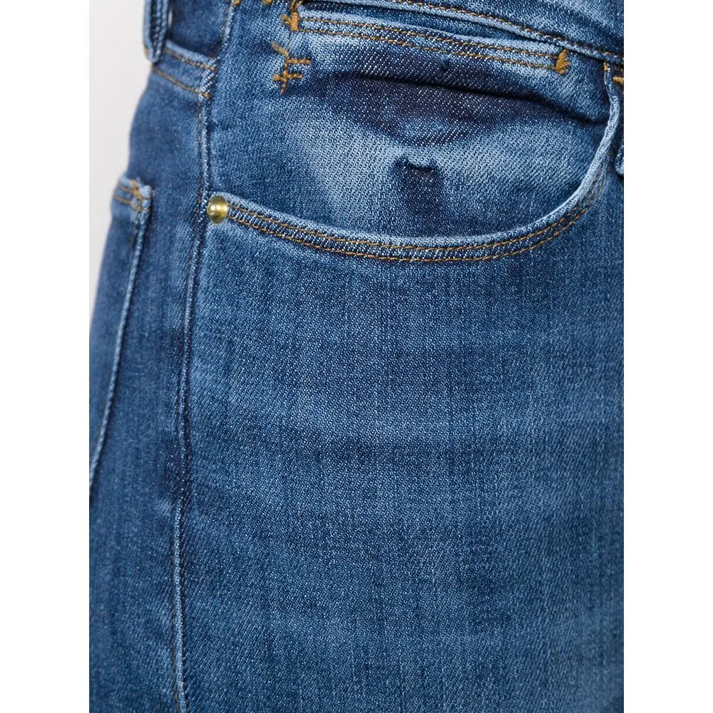 Faded Effect Cropped Jeans