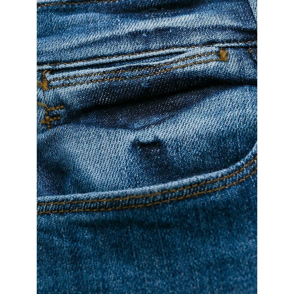 Faded Effect Cropped Jeans