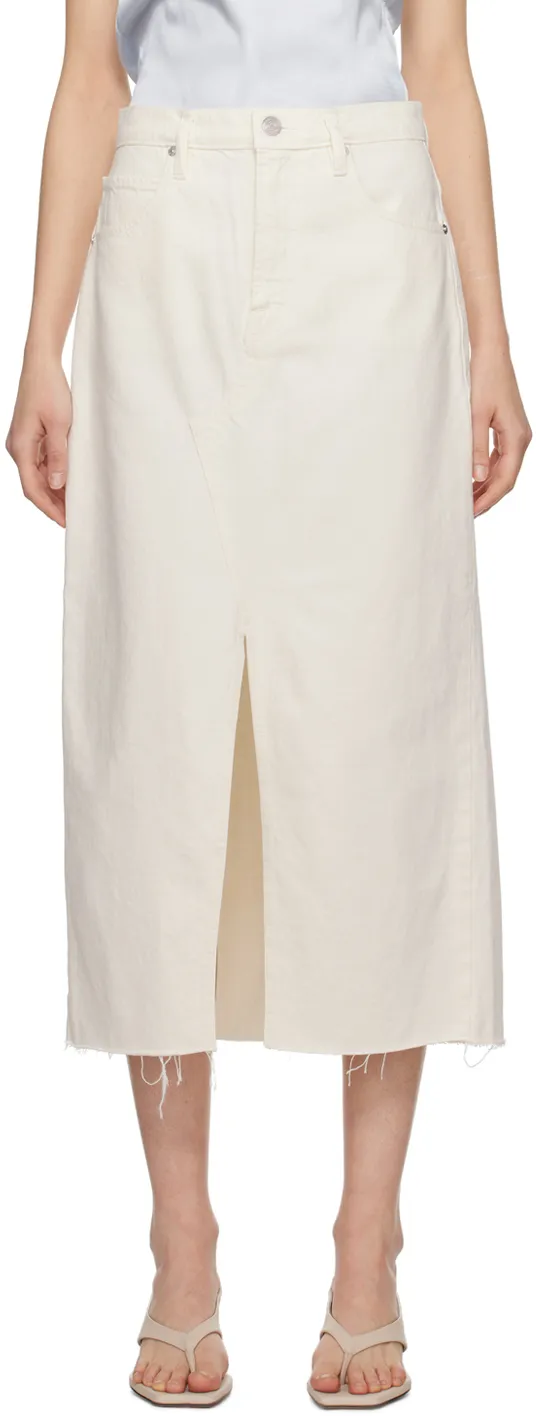 The Midaxi Frayed Edge Denim Midi Skirt