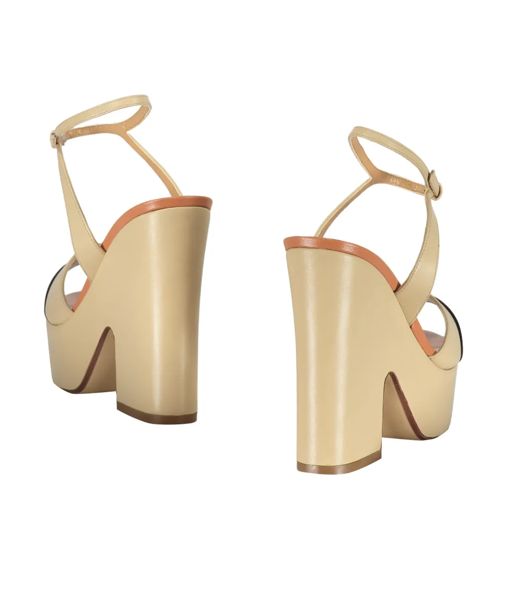 120Mm Leather Sandals