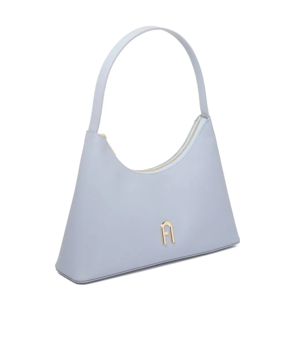 Diamante Logo Plaque Shoulder Bag