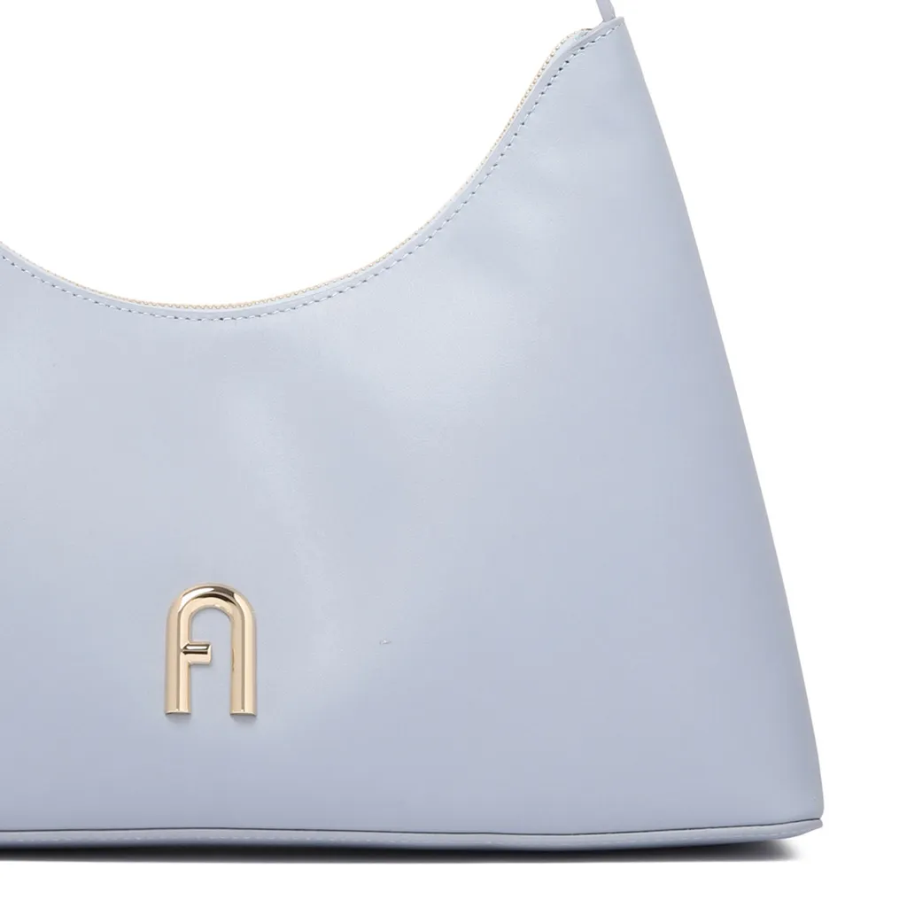Diamante Logo Plaque Shoulder Bag