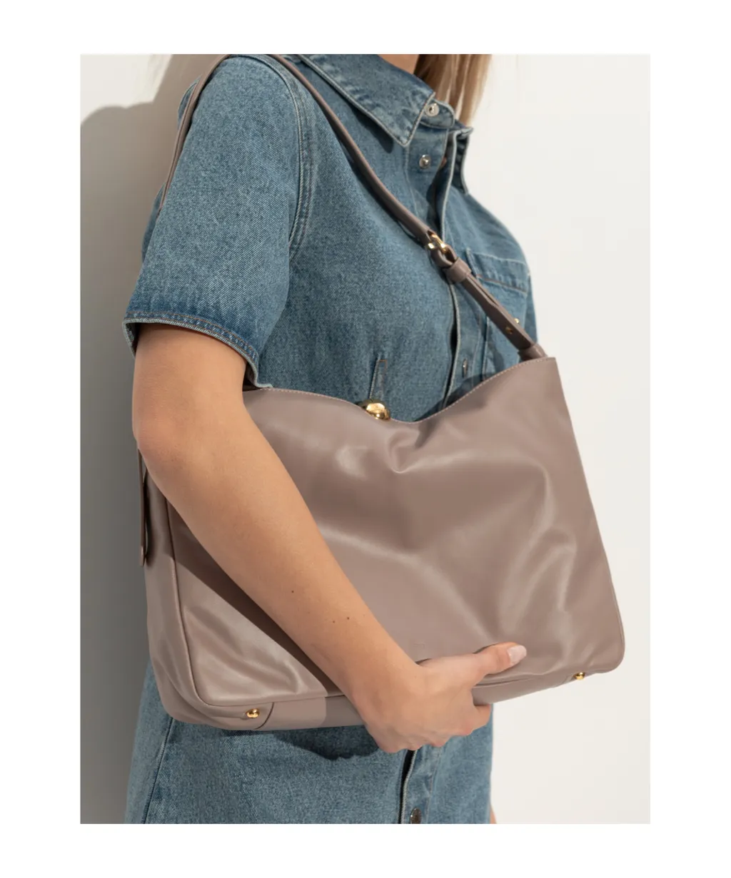 Sfera Logo Debossed Medium Shoulder Bag