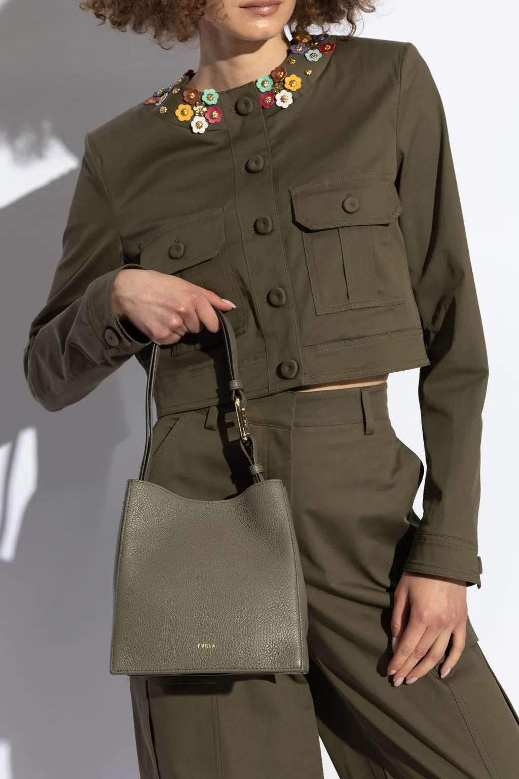 Nuvola Logo Printed Mini Bucket Bag