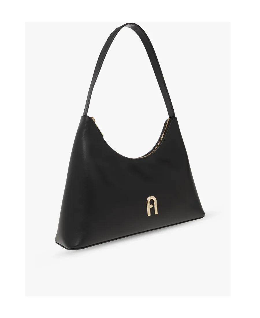Diamante Zipped Small Shoulder Bag