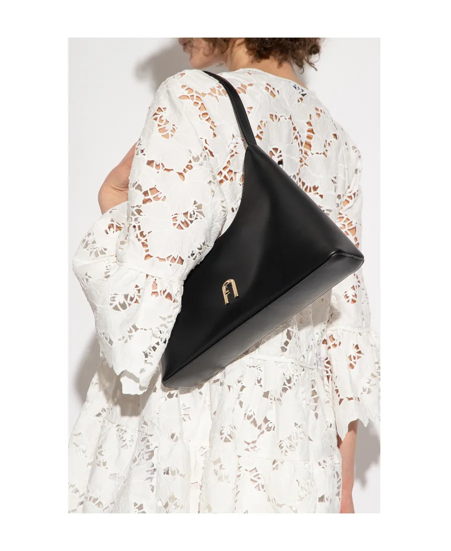 Diamante Zipped Small Shoulder Bag