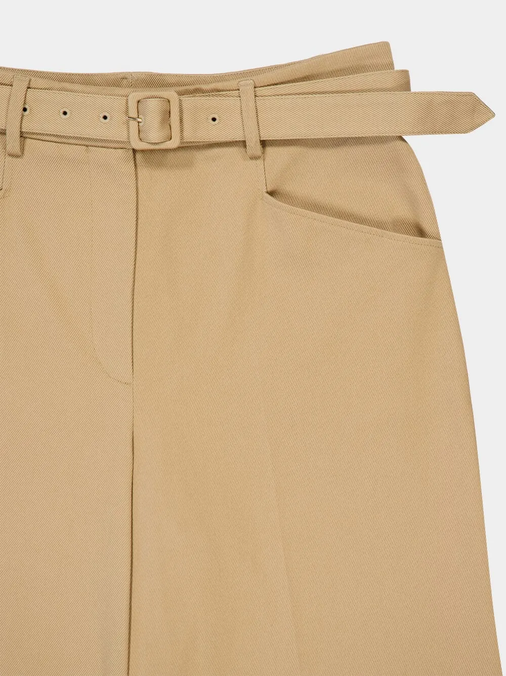 Belted Wide-Leg Trousers
