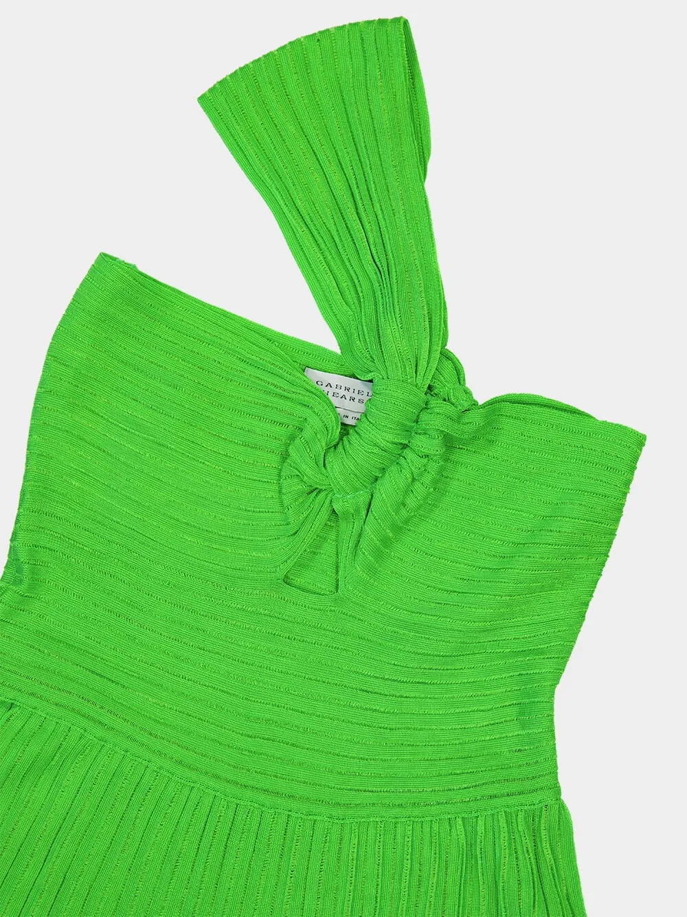 One-Shoulder Pleated Maxi Dress