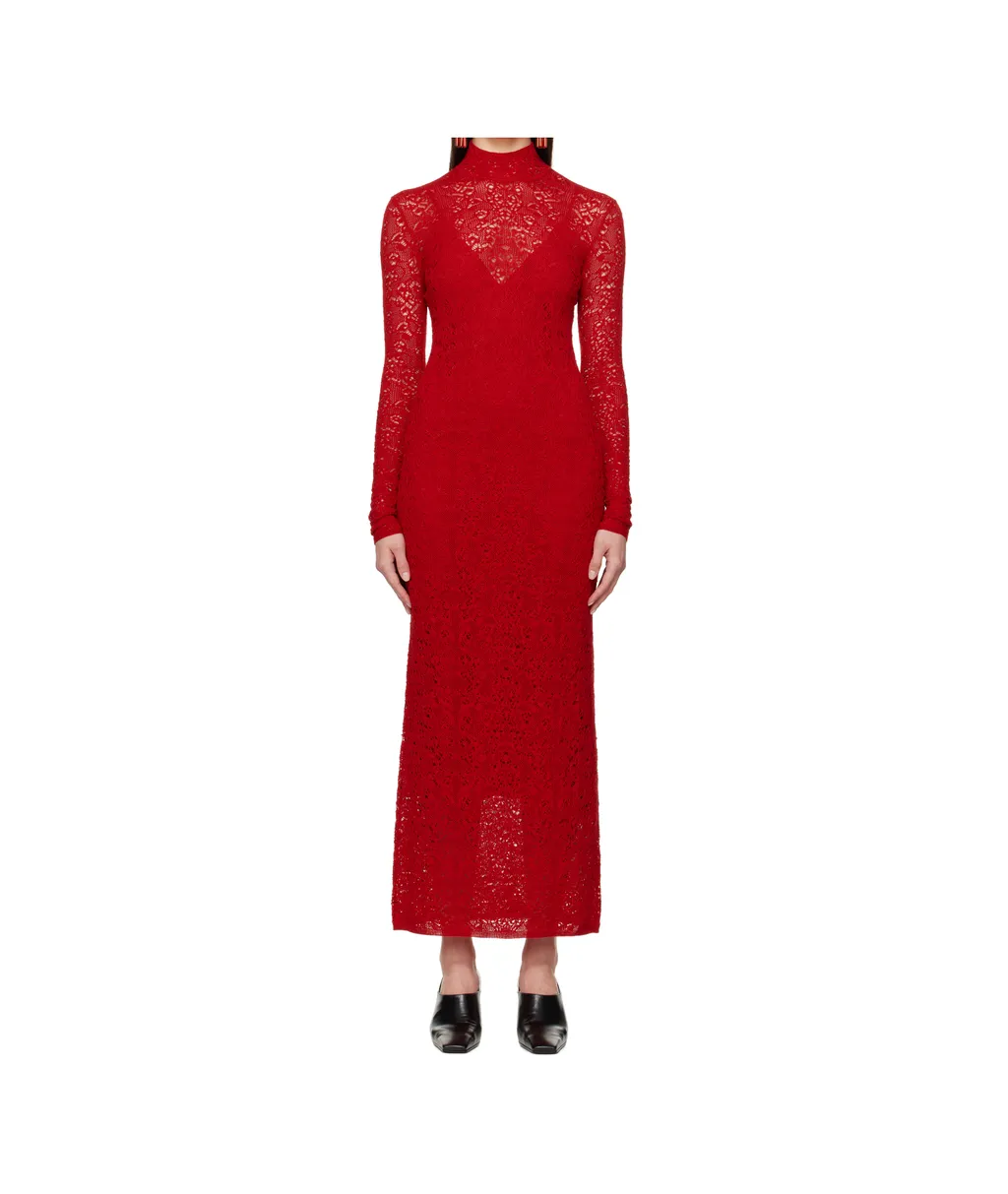 Lethe Pointelle Knit Maxi Dress