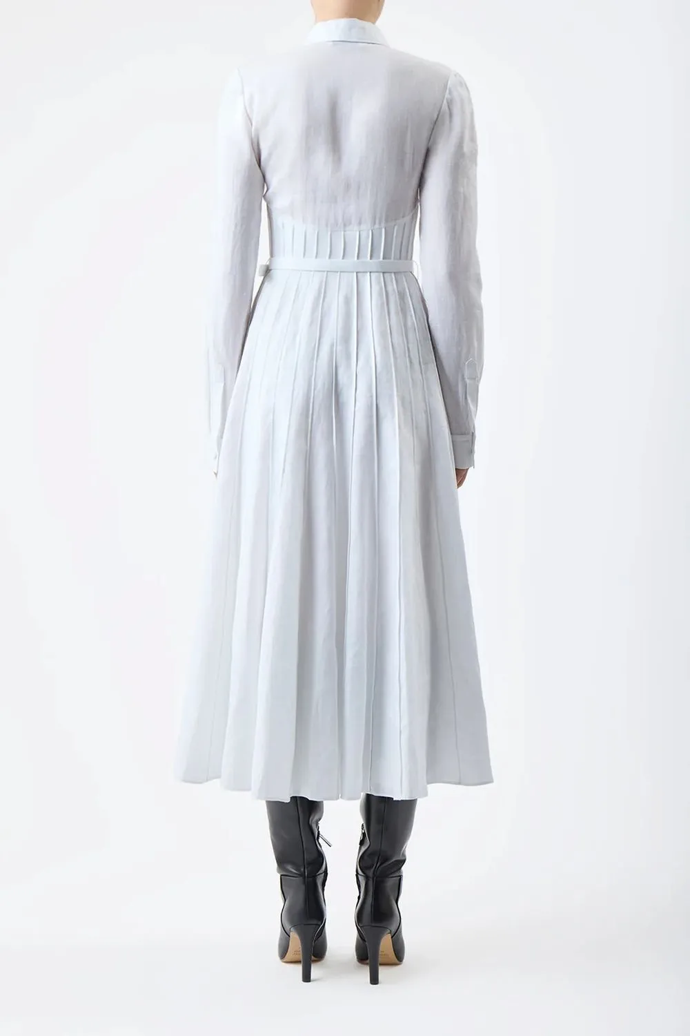 Dewi Linen Midi Shirt Dress