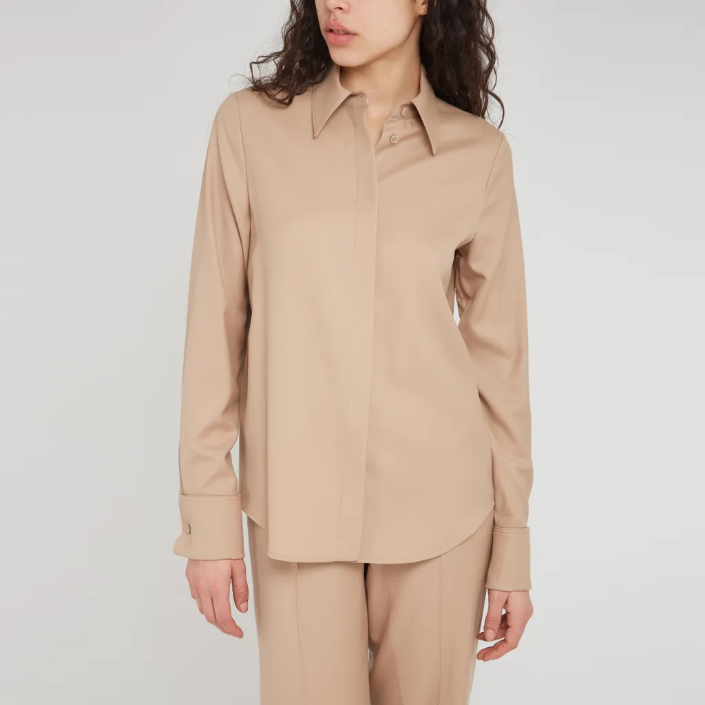 Lapel Long-Sleeved Shirt