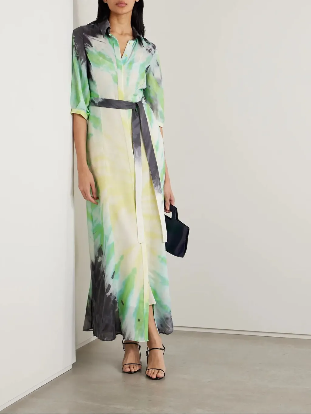 Lapel Short-Sleeved Dress