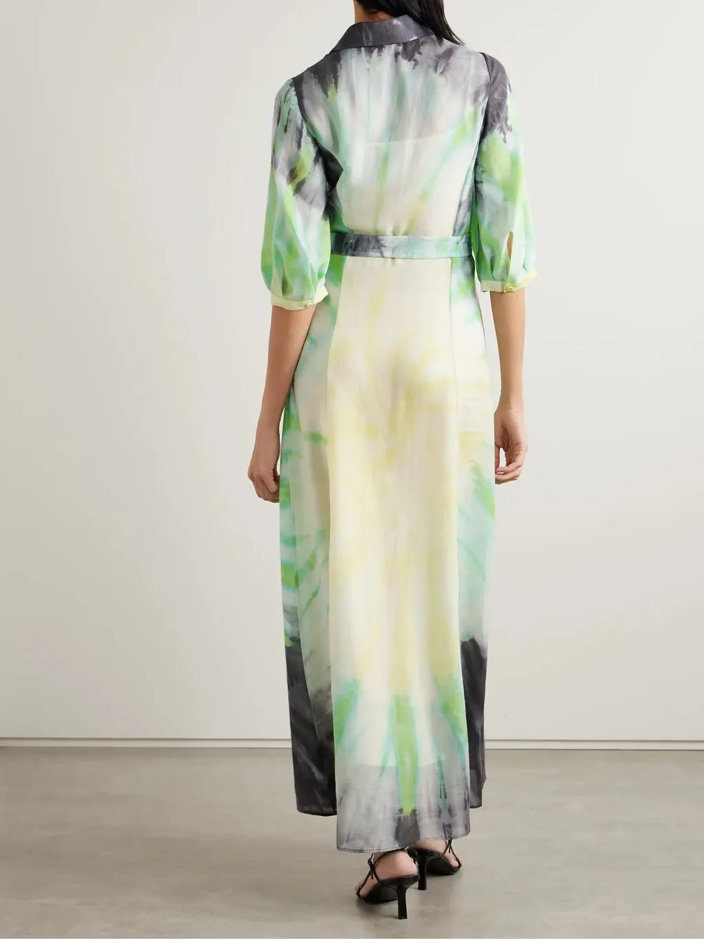 Lapel Short-Sleeved Dress