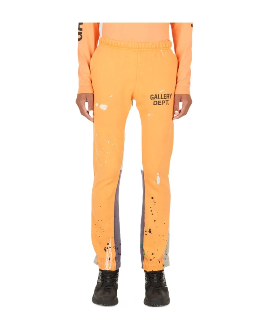 Flared Paint-Splatter Track Pants