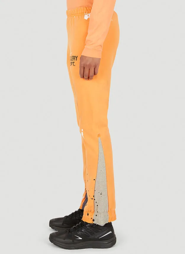 Flared Paint-Splatter Track Pants